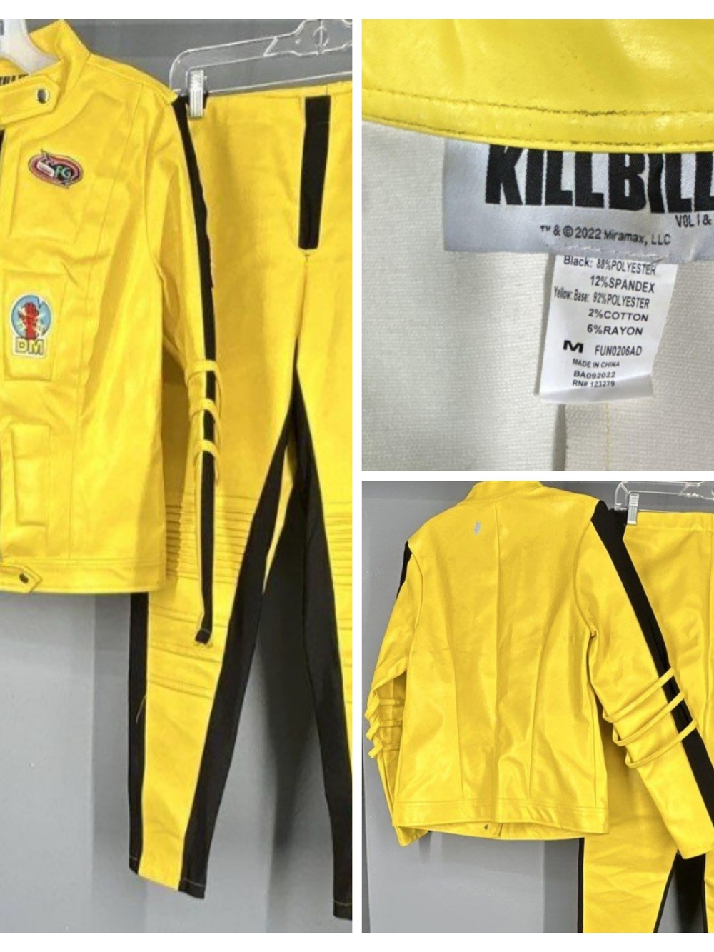 Kill Bill Inspired Yellow & Black Jacket and Pants Set